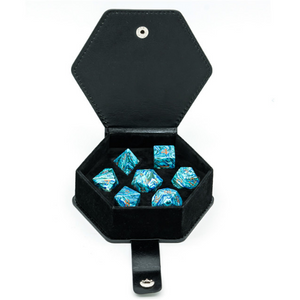 Textured Turquoise Shades of Blue - Engraved Stone Dice Foam Brain Games