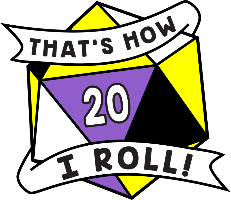 That's How I Roll Pride Pin - Nonbinary Enamel Pin Foam Brain Games