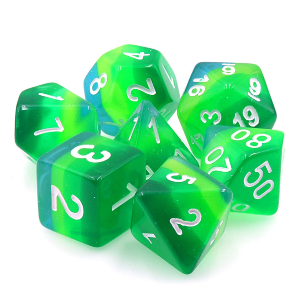 Tortoise Shell RPG Dice Set Plastic Dice Foam Brain Games