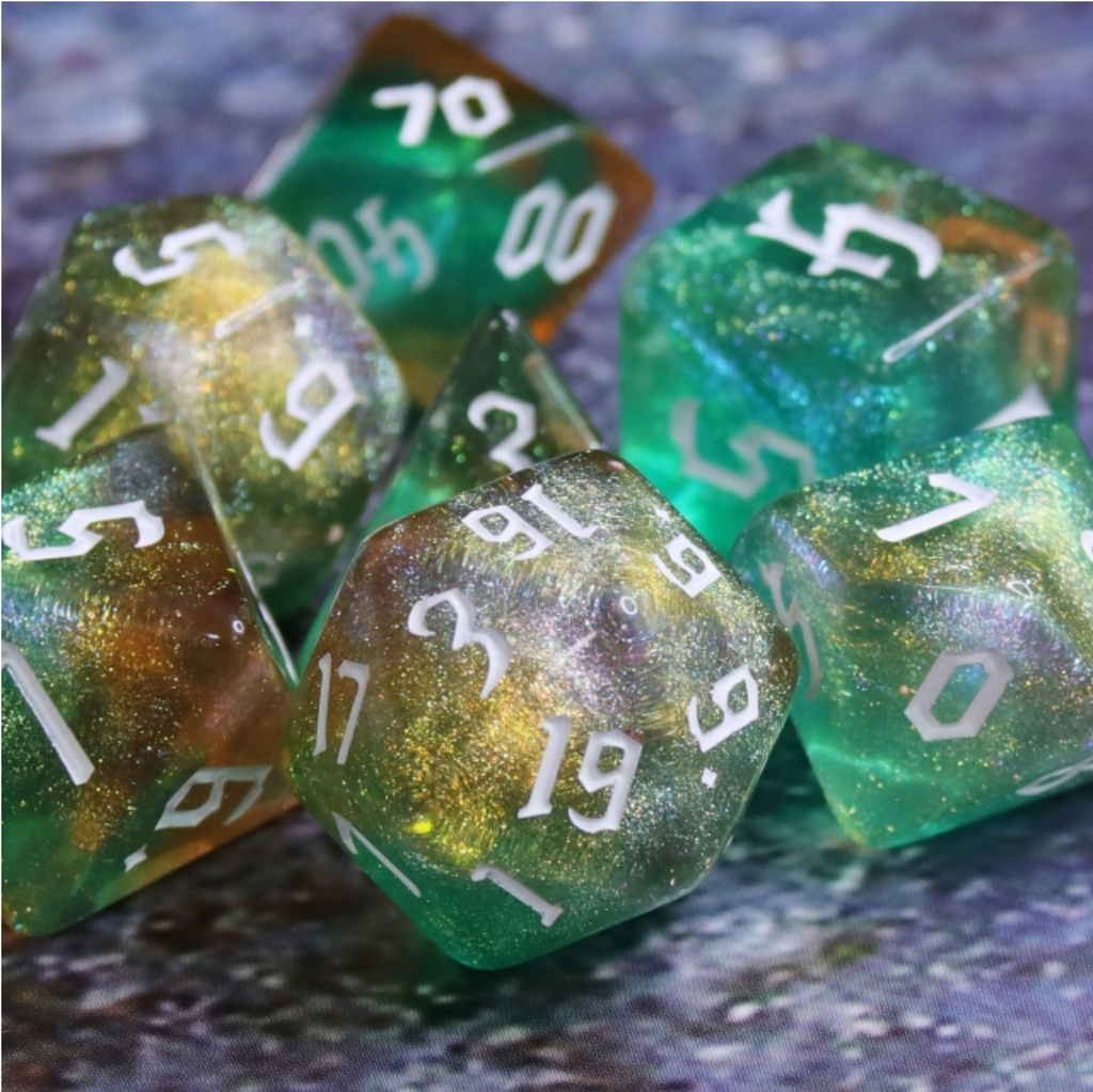 Tranquil World RPG Dice Set Plastic Dice Foam Brain Games