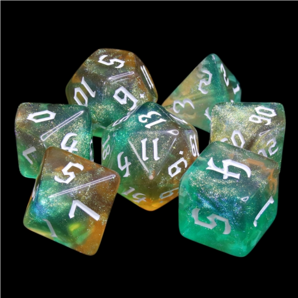 Tranquil World RPG Dice Set Plastic Dice Foam Brain Games