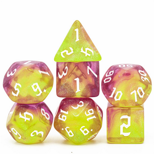 Twilight Elemental RPG Dice Set Plastic Dice Foam Brain Games