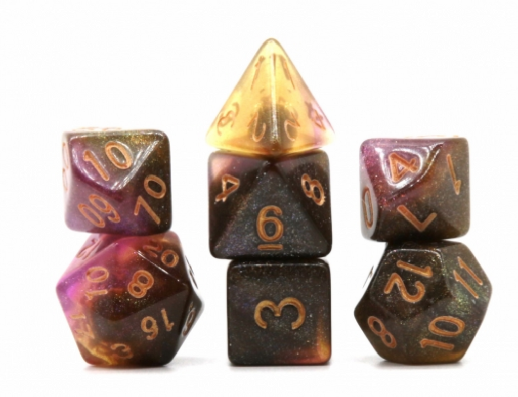 Unknown Nebula RPG Dice Set Plastic Dice Foam Brain Games