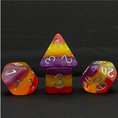 Wyldfire RPG Dice Set Plastic Dice Foam Brain Games