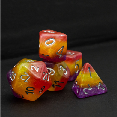 Wyldfire RPG Dice Set Plastic Dice Foam Brain Games