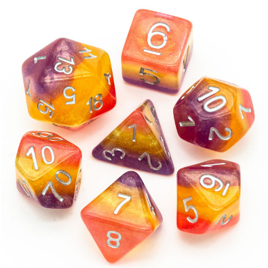 Wyldfire RPG Dice Set Plastic Dice Foam Brain Games