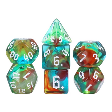 Wind Elves RPG Dice Set Plastic Dice Foam Brain Games