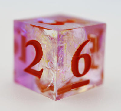 Sharp Edge Resin RPG Dice Set - Winter Blossom Plastic Dice Foam Brain Games