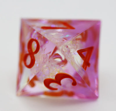 Sharp Edge Resin RPG Dice Set - Winter Blossom Plastic Dice Foam Brain Games