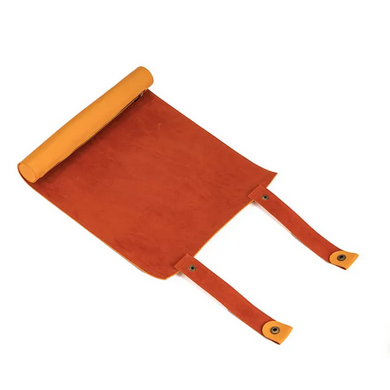 Burnt Yellow Roll Up Leatherette Dice Mat Dice Box Foam Brain Games