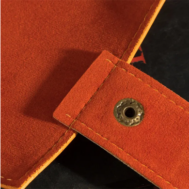 Burnt Yellow Roll Up Leatherette Dice Mat Dice Box Foam Brain Games