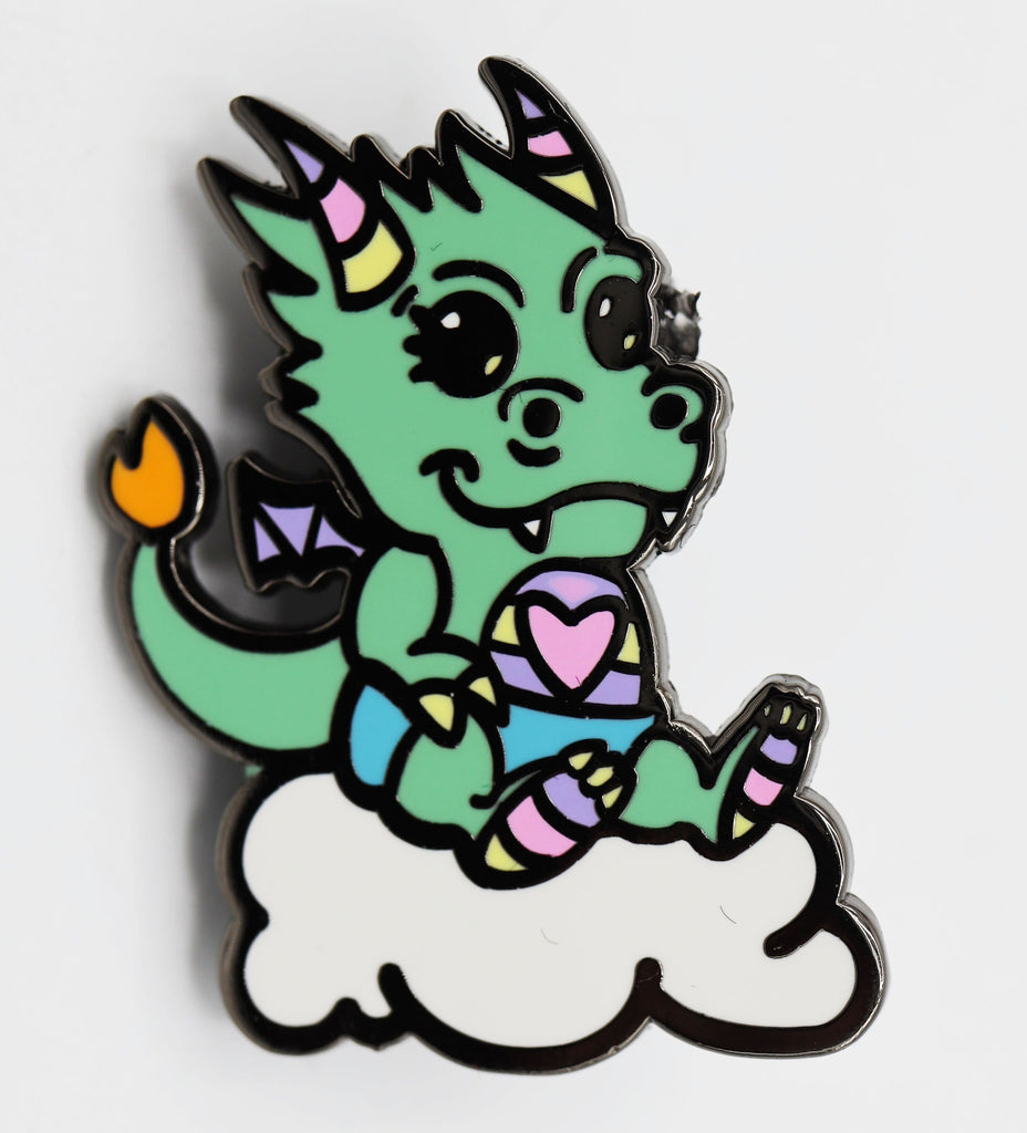 Baby Monster Pin - Dragon Enamel Pin Foam Brain Games