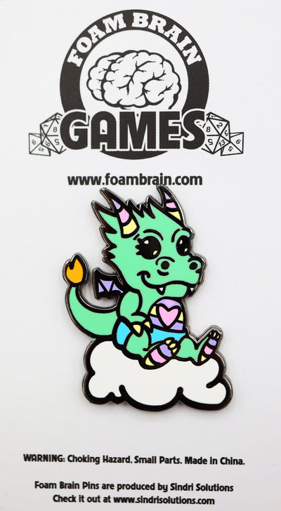 Baby Monster Pin - Dragon Enamel Pin Foam Brain Games