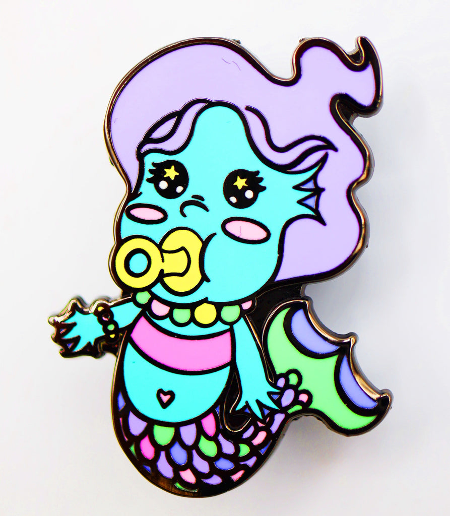 Baby Monster Pin - Merfolk Enamel Pin Foam Brain Games