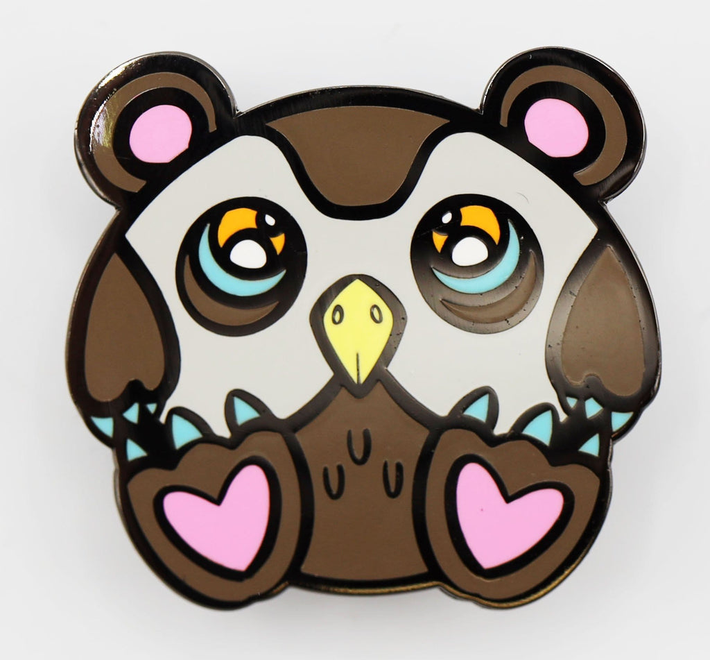 Baby Monster Pin - Owl Bear Enamel Pin Foam Brain Games