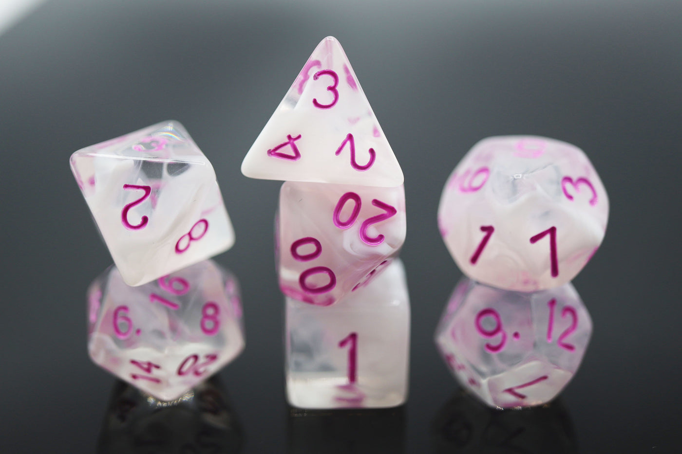 Cloudy Passion RPG Dice Set Plastic Dice Foam Brain Games