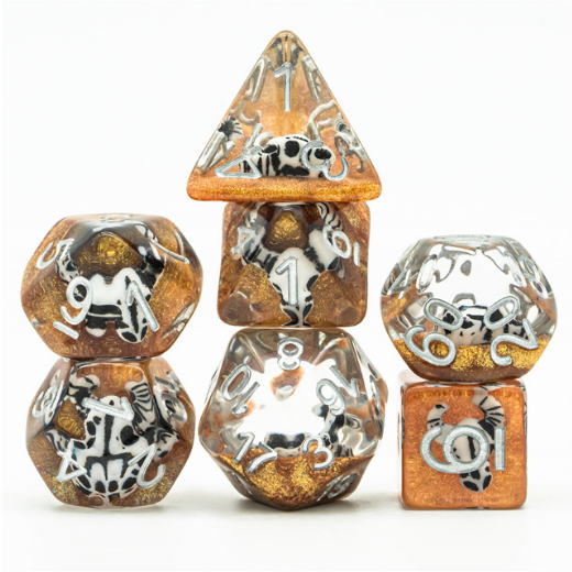 Desert Bull Head RPG Dice Set Plastic Dice Foam Brain Games