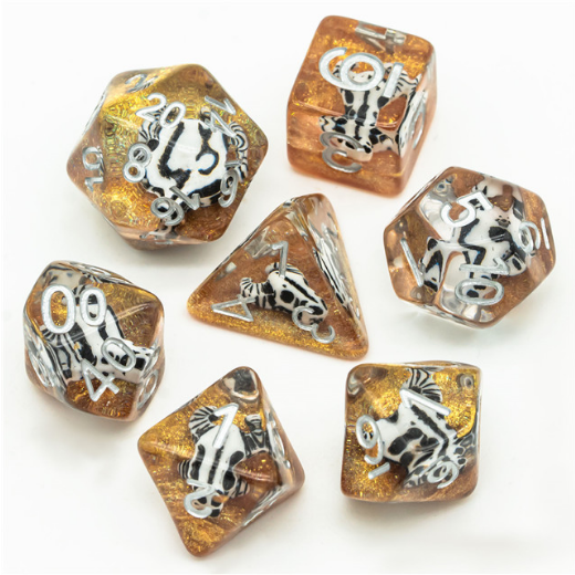 Desert Bull Head RPG Dice Set Plastic Dice Foam Brain Games