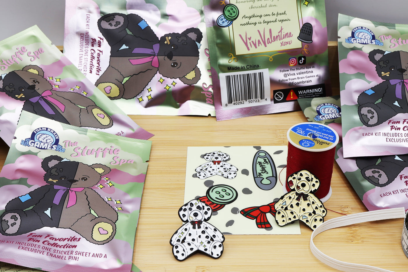 Foam Brain x Stuffie Spa: Fan Favorites Enamel Pin Foam Brain Games