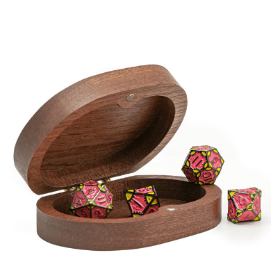 Dragon - Sapele Wood Dice Box (Oval) Dice Box Foam Brain Games
