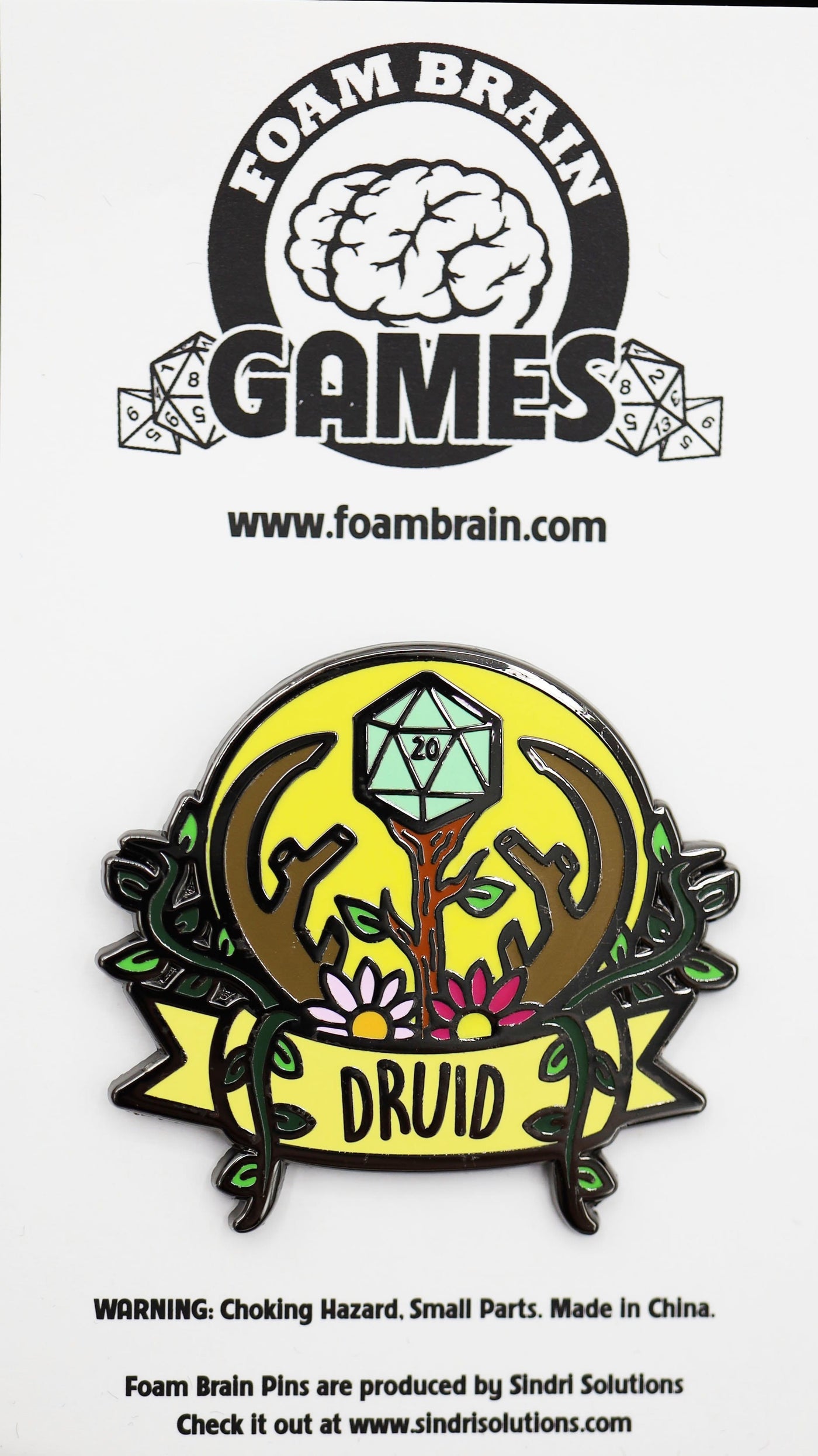 Banner Class Pin - Druid Enamel Pin Foam Brain Games