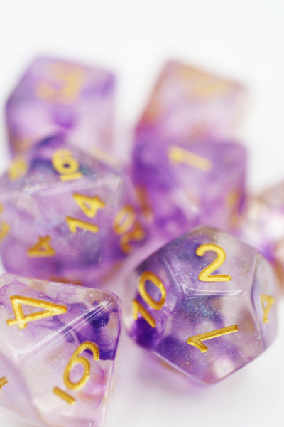 Electric Iris RPG Dice Set Plastic Dice Foam Brain Games