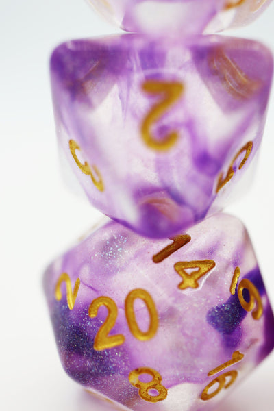 Electric Iris RPG Dice Set Plastic Dice Foam Brain Games