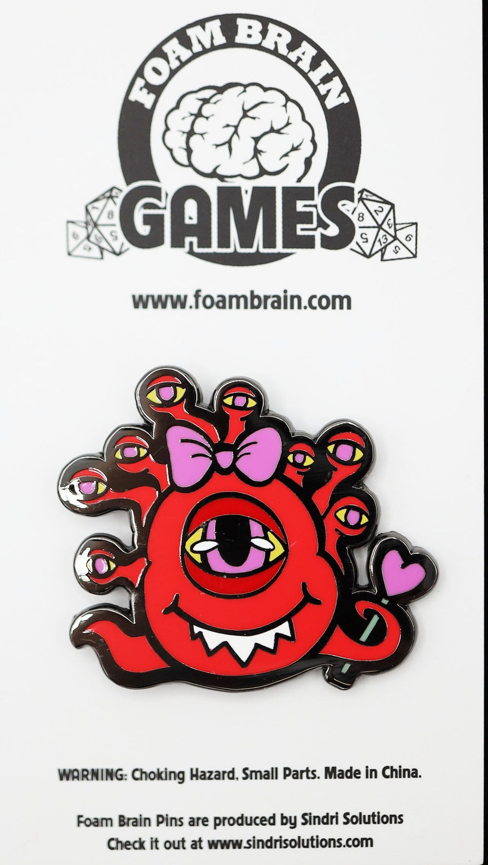 Monster Index Pin - Eye Monster Enamel Pin Foam Brain Games