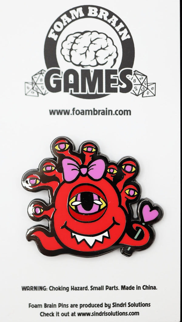 Monster Index Pin - Eye Monster Enamel Pin Foam Brain Games