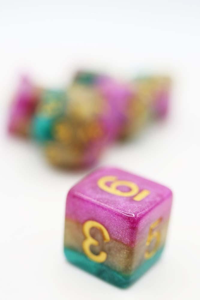 Fat Tuesday RPG Dice Set Plastic Dice Foam Brain Games