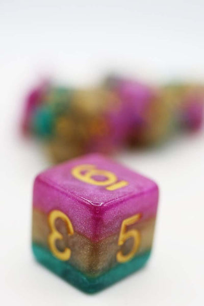 Fat Tuesday RPG Dice Set Plastic Dice Foam Brain Games