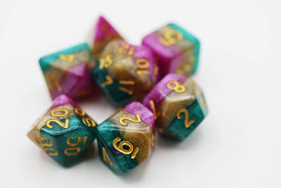 Fat Tuesday RPG Dice Set Plastic Dice Foam Brain Games