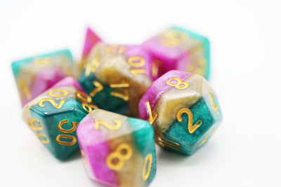 Fat Tuesday RPG Dice Set Plastic Dice Foam Brain Games