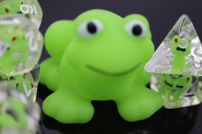 Frog RPG Dice Set Plastic Dice Foam Brain Games