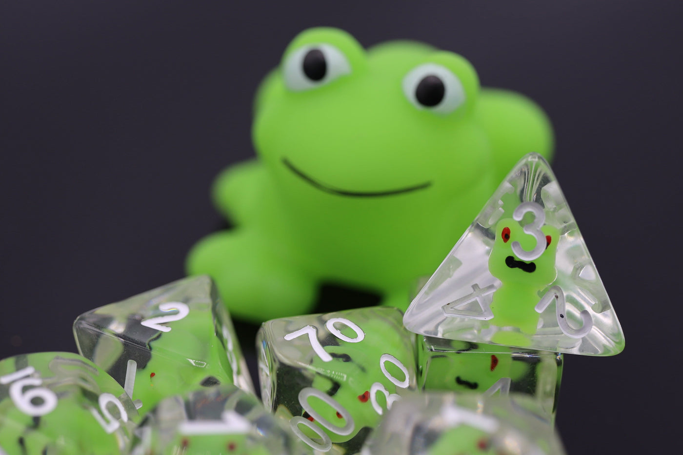 Frog RPG Dice Set Plastic Dice Foam Brain Games