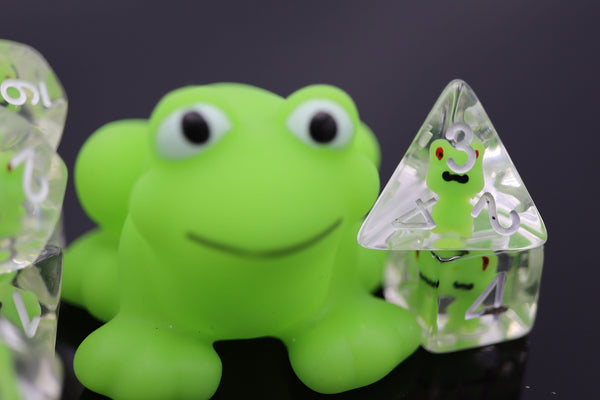 Frog RPG Dice Set Plastic Dice Foam Brain Games