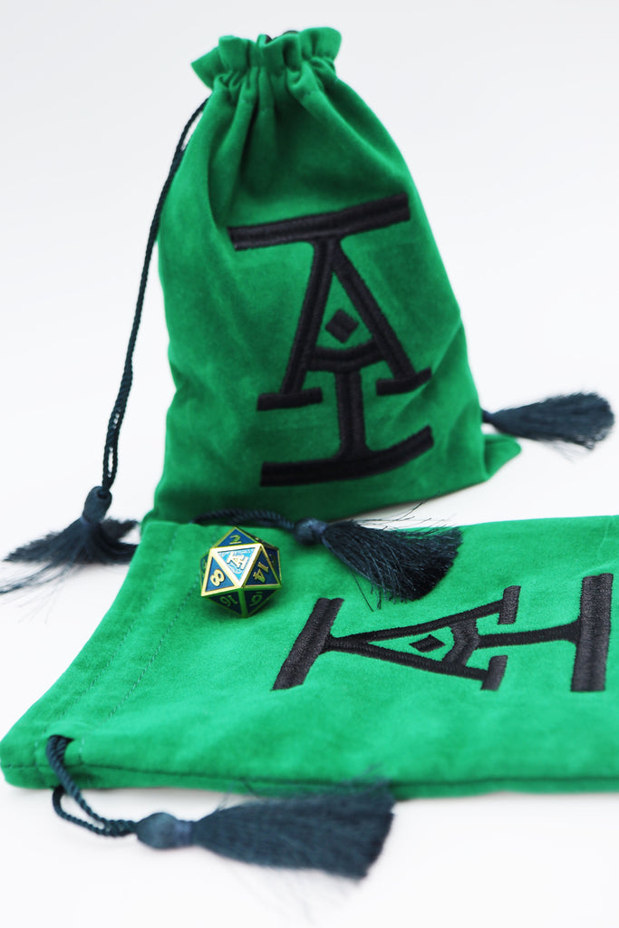 Acquisitions Inc Logo Dice Bag - Green Dice Bag Foam Brain Games