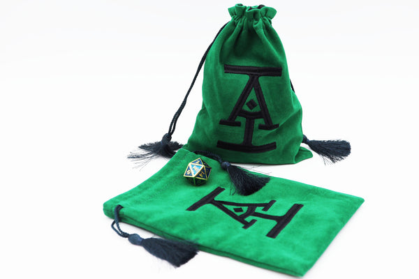 Acquisitions Inc Logo Dice Bag: Green Dice Bag Foam Brain Games