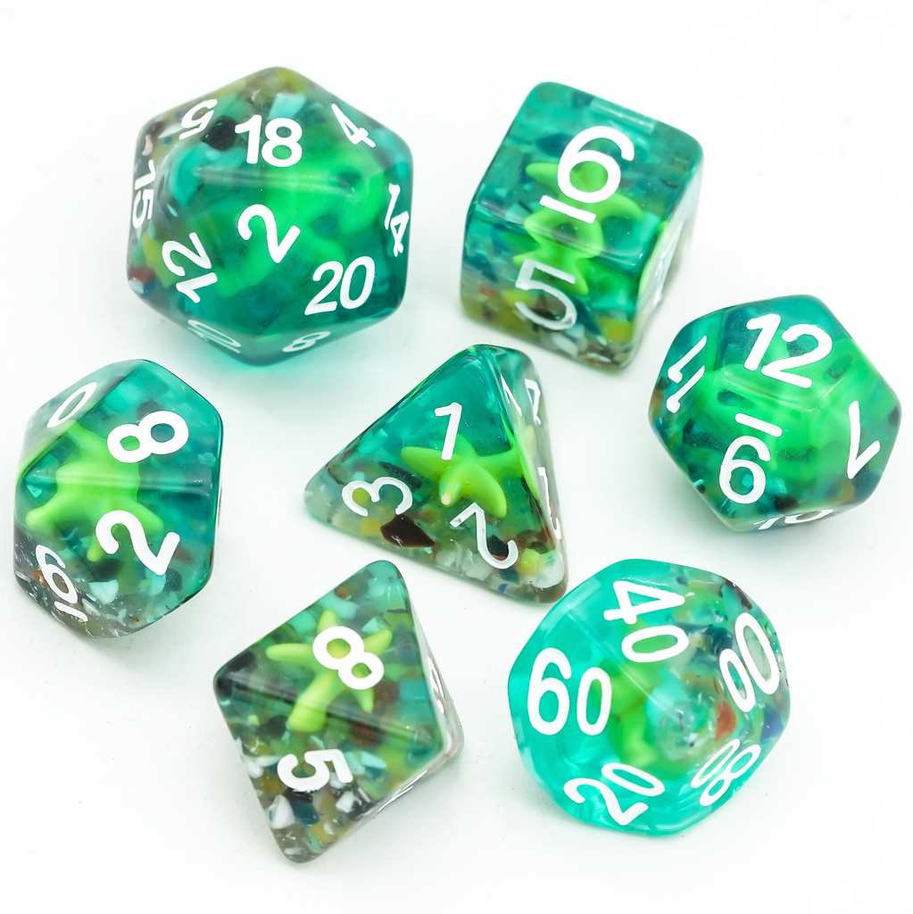 Starfish Tank RPG Dice Plastic Dice Foam Brain Games
