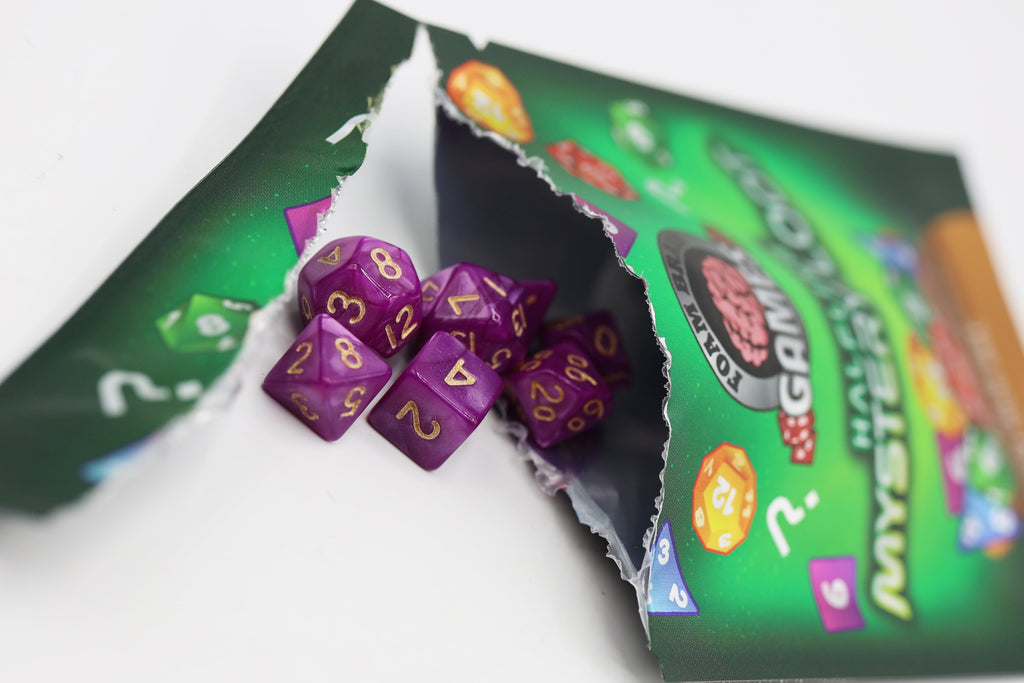 Mystery Loot: Halfling Dice Plastic Dice Foam Brain Games