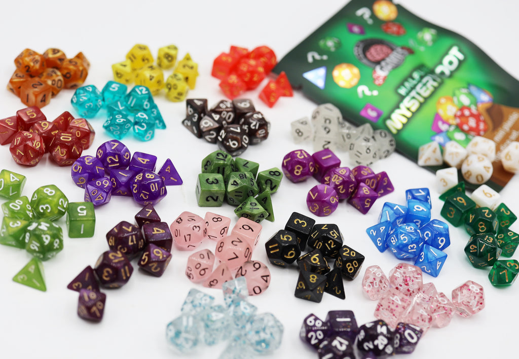 Mystery Loot: Halfling Dice Plastic Dice Foam Brain Games