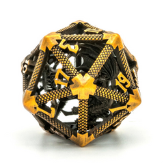 Hollow Dragon Keep D20 - Gold Metal Dice Foam Brain Games