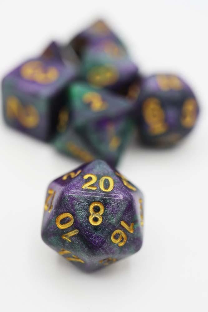 King Cake RPG Dice Set Plastic Dice Foam Brain Games