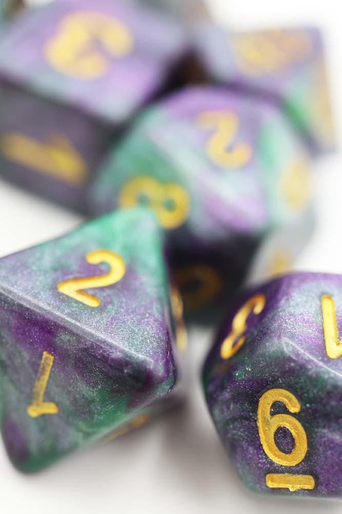 King Cake RPG Dice Set Plastic Dice Foam Brain Games