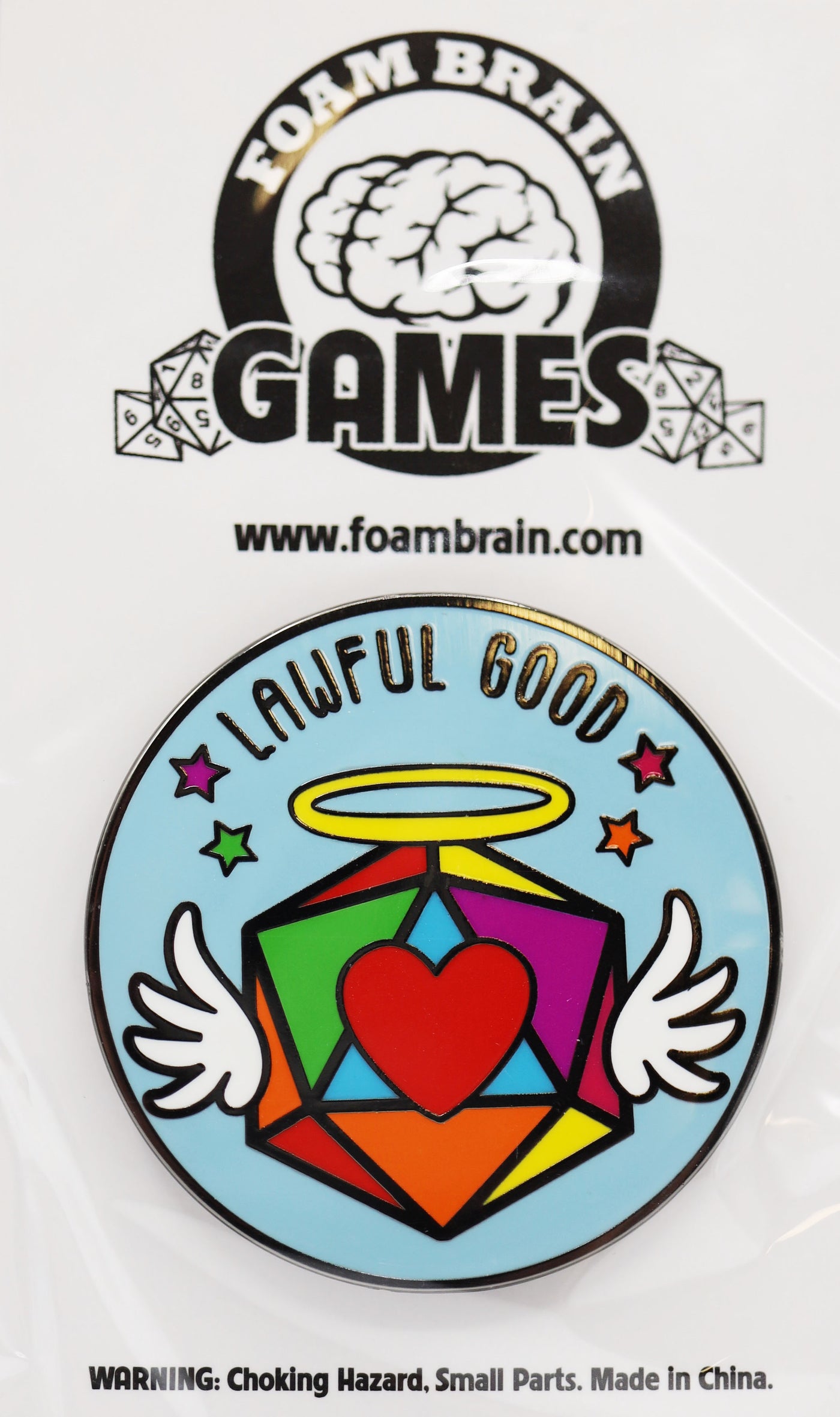 Pride Flag Alignment Pin: Rainbow Enamel Pin Foam Brain Games