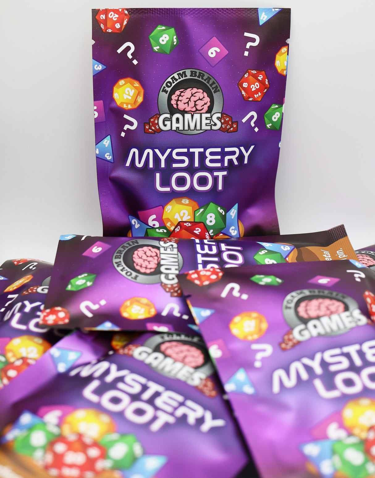 Epic Mystery Loot: Mini Metal RPG Set + Enamel Pin Mystery Loot Foam Brain Games