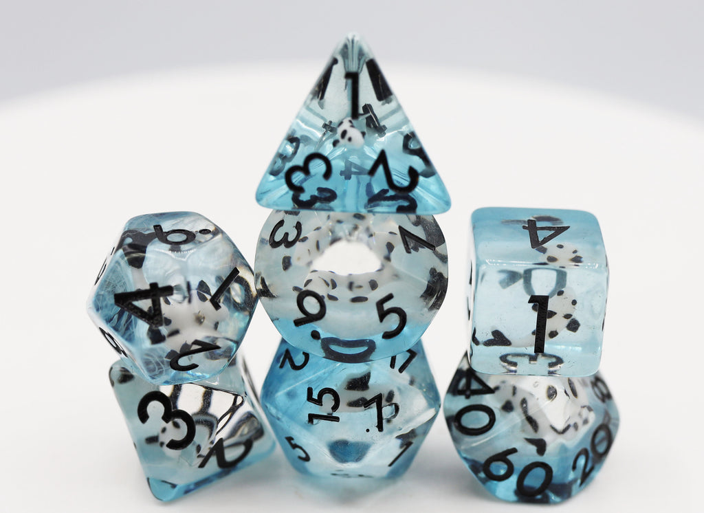 Lucky Koi Fish RPG Dice Set Plastic Dice Foam Brain Games