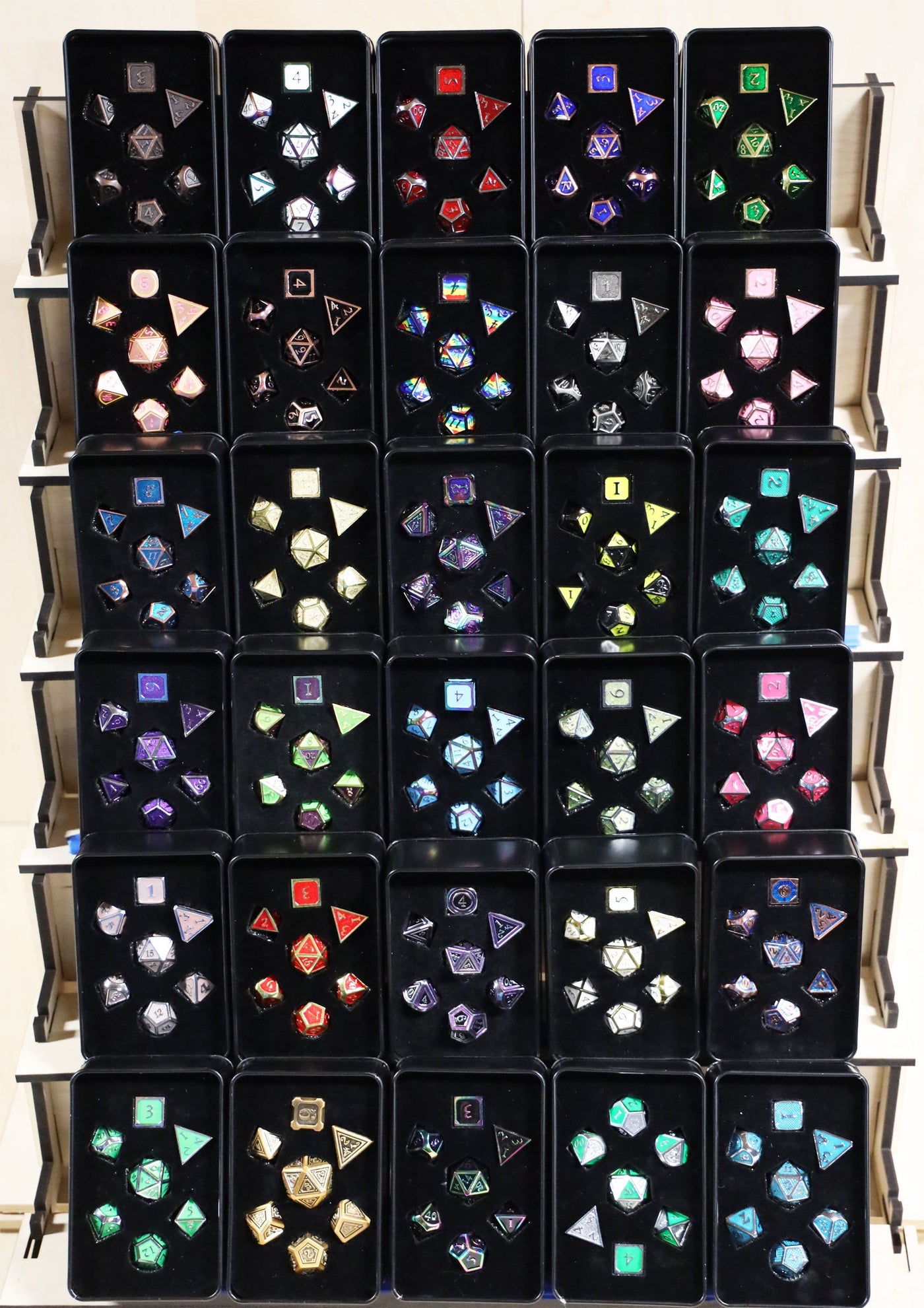 Retailer Package - Deluxe Metal RPG Dice Retailer Bundles Foam Brain Games - Wholesale Only