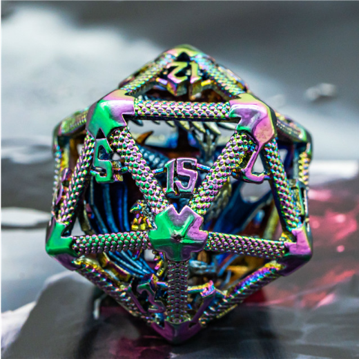 Hollow Dragon Keep D20 - Mystic Metal Dice Foam Brain Games