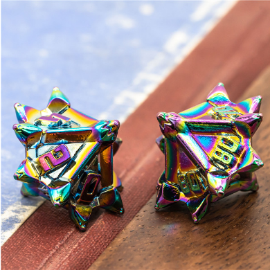 Warrior's Flail: Mystic - Metal RPG Dice Set Metal Dice Foam Brain Games